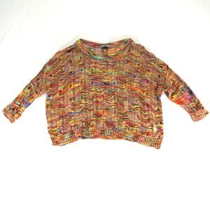 Puff And Bear‎ Sweater Size Large Multi Color Boho Knitted Long Sleeve Hipster